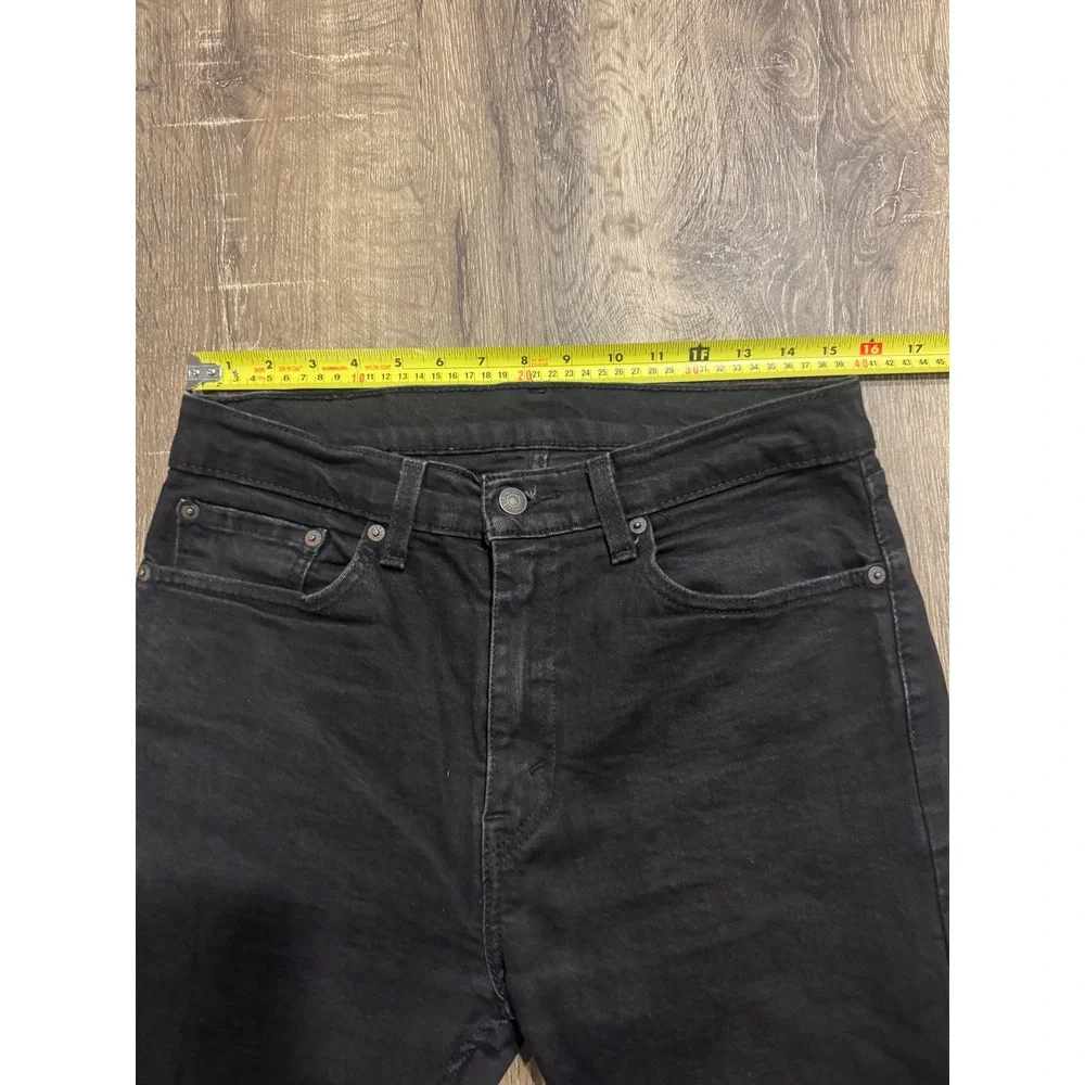 Levis 505 Regular Fit Black Jeans Mens W32 L30 Straight Leg Denim 00505-1469